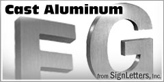 Cast Aluminum Sign Letters
