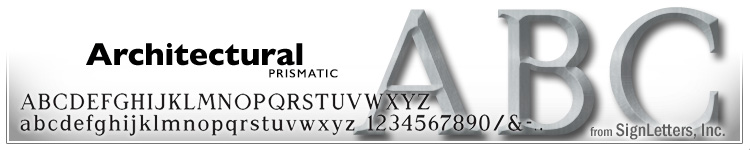 12" Cast Aluminum Sign Letters - Satin Finish - Architectural
