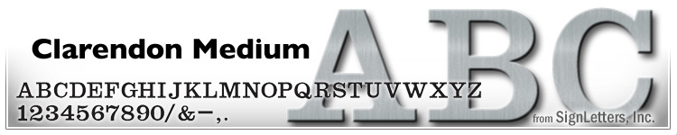 10" Cast Aluminum Sign Letters - Satin Finish - Clarendon Medium