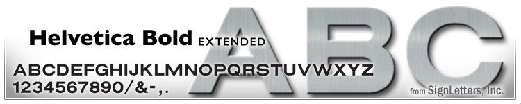 24" Cast Aluminum Sign Letters - Satin Finish - Helvetica Bold Extended