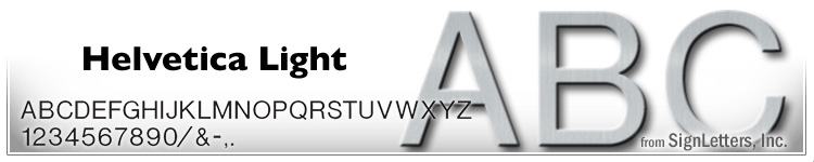18" Cast Aluminum Sign Letters - Clear Anodized - Helvetica Light