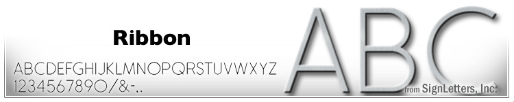  4" Cast Aluminum Sign Letters - Clear Anodized - Ribbon