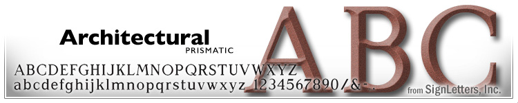  4" Cast Aluminum Sign Letters - Rust Powdercoat - Architectural