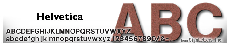  2" Cast Aluminum Sign Letters - Rust Powdercoat - Helvetica