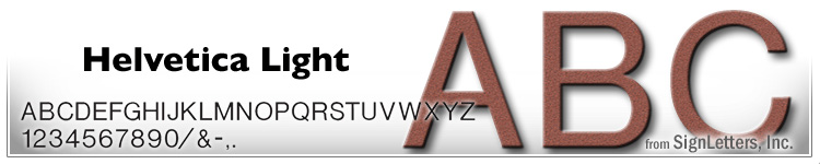 12" Cast Aluminum Sign Letters - Rust Powdercoat - Helvetica Light