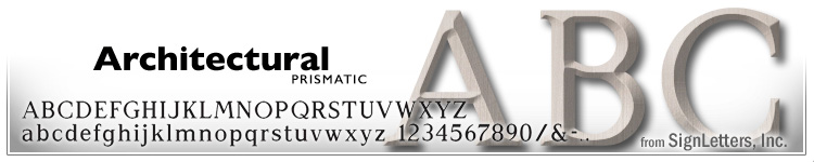  2" Cast Aluminum Letters - Champagne Anodized - Architectural