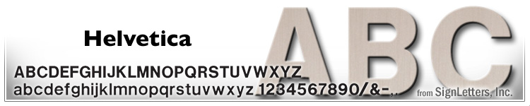  2" Cast Aluminum Letters - Champagne Anodized - Helvetica