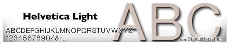 12" Cast Aluminum Letters - Champagne Anodized - Helvetica Light