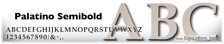  4" Cast Aluminum Letters - Champagne Anodized - Palatino Semi Bold