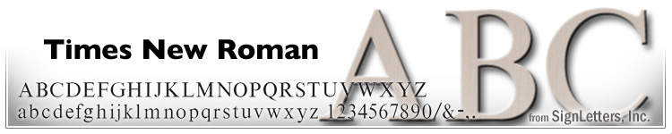  2" Cast Aluminum Letters - Champagne Anodized - Times New Roman