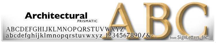 16" Cast Aluminum Sign Letters - Gold Anodized - Architectural