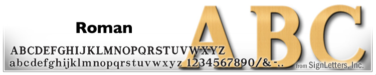 24" Cast Aluminum Sign Letters - Gold Anodized - Roman