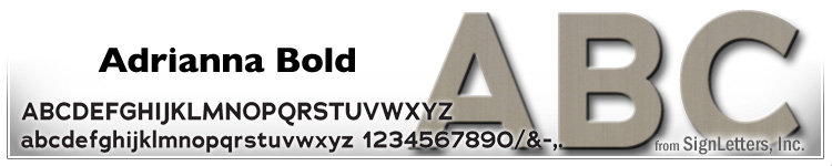  6" Cast Aluminum Letters - Lt. Bronze Anodized - Adrianna Bold
