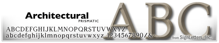  2" Cast Aluminum Letters - Lt. Bronze Anodized - Architectural