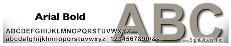 10" Cast Aluminum Letters - Lt. Bronze Anodized - Arial Bold