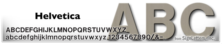  2" Cast Aluminum Letters - Lt. Bronze Anodized - Helvetica