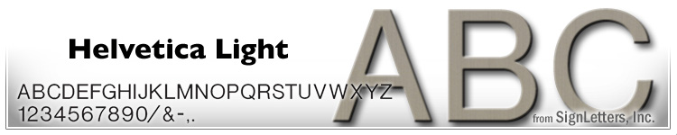 24" Cast Aluminum Letters - Lt. Bronze Anodized - Helvetica Light