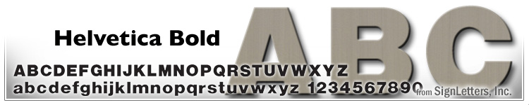  4" Cast Aluminum Letters - Lt. Bronze Anodized - Helvetica Bold