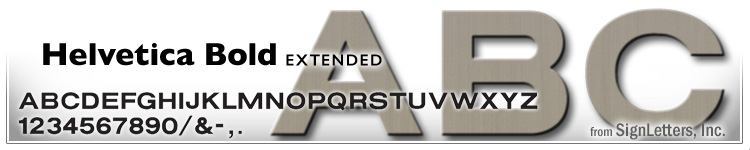 18" Cast Aluminum Letters - Lt. Bronze Anodized - Helvetica Bold Extended
