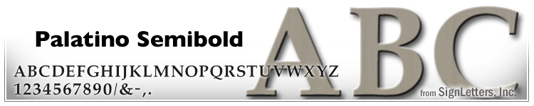  6" Cast Aluminum Letters - Lt. Bronze Anodized - Palatino Semi Bold