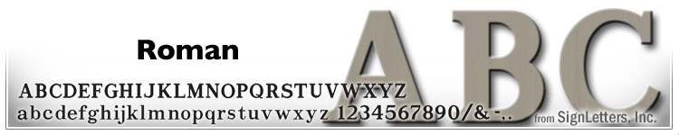 8" Cast Aluminum Letters - Lt. Bronze Anodized - Roman