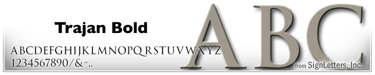 24" Cast Aluminum Letters - Lt. Bronze Anodized - Trajan Bold