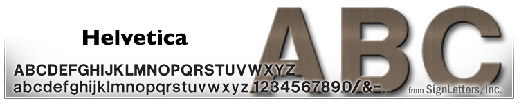 15" Cast Aluminum Sign Letters - Med. Bronze Anodized - Helvetica