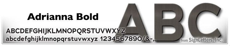 8" Cast Aluminum Letters - Dark Bronze Anodized - Adrianna Bold