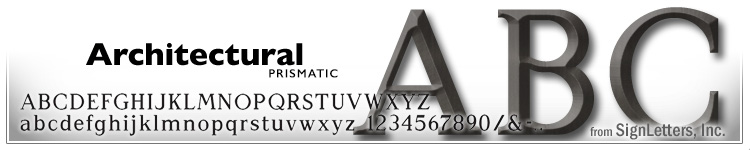 2" Cast Aluminum Letters - Dark Bronze Anodized - Architectural