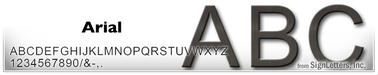 12" Cast Aluminum Letters - Dark Bronze Anodized - Arial