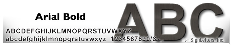 10" Cast Aluminum Letters - Dark Bronze Anodized - Arial Bold