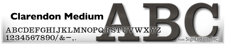 24" Cast Aluminum Letters - Dark Bronze Anodized - Clarendon Medium