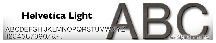  4" Cast Aluminum Letters - Dark Bronze Anodized - Helvetica Light