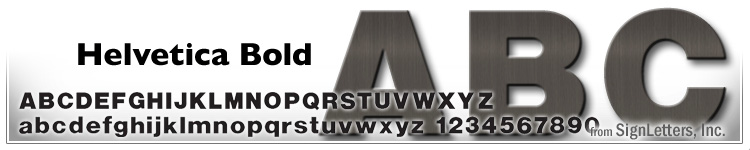  4" Cast Aluminum Letters - Dark Bronze Anodized - Helvetica Bold