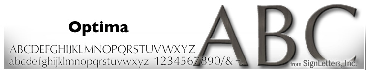  6" Cast Aluminum Letters - Dark Bronze Anodized - Optima