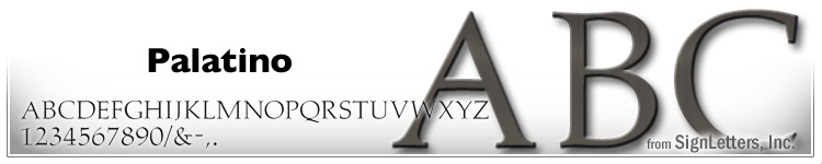 24" Cast Aluminum Letters - Dark Bronze Anodized - Palatino