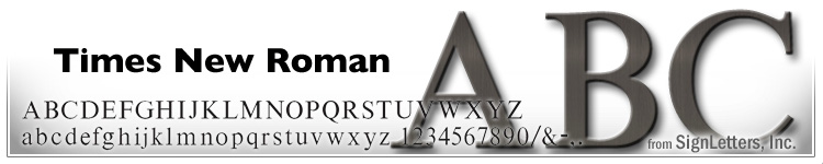  2" Cast Aluminum Letters - Dark Bronze Anodized - Times New Roman