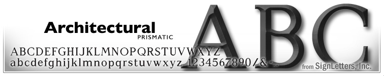  2" Cast Aluminum Sign Letters - Black Anodized - Architectural