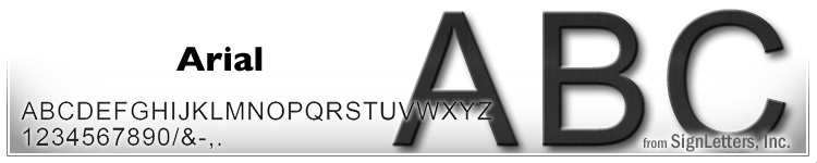 15" Cast Aluminum Sign Letters - Black Anodized - Arial