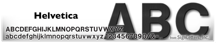  2" Cast Aluminum Sign Letters - Black Anodized - Helvetica