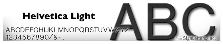 8" Cast Aluminum Sign Letters - Black Anodized - Helvetica Light