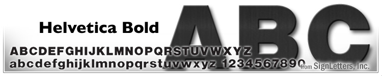  4" Cast Aluminum Sign Letters - Black Anodized - Helvetica Bold