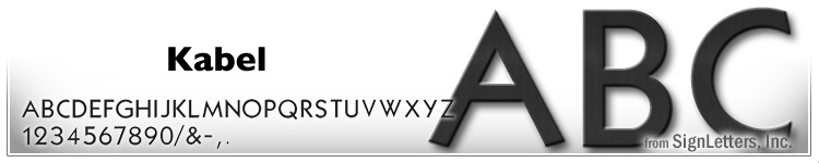  8" Cast Aluminum Sign Letters - Black Anodized - Kabel