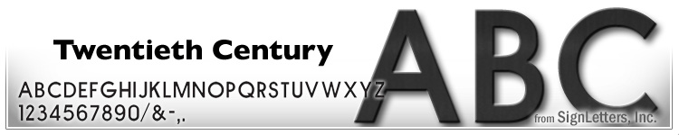  4" Cast Aluminum Sign Letters - Black Anodized - Twentieth Century