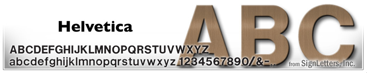 10" Cast Bronze Sign Letters - Oxidized - Helvetica
