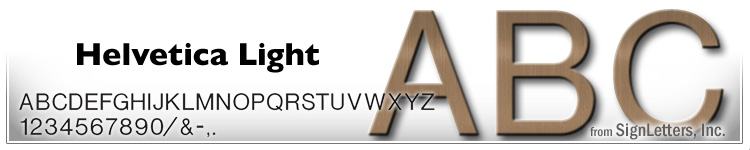  4" Cast Bronze Sign Letters - Oxidized - Helvetica Light