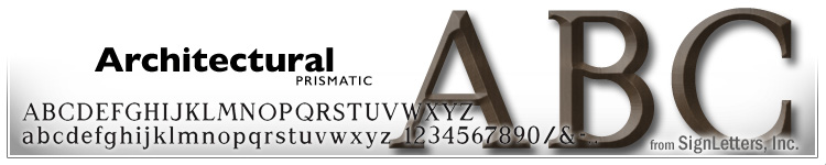  3" Cast Bronze Sign Letters - Dark Oxidized - Architectural