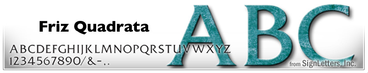  8" Cast Bronze Sign Letters - Turquoise Patina - Friz Quadrata