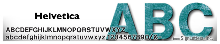  2" Cast Bronze Sign Letters - Turquoise Patina - Helvetica