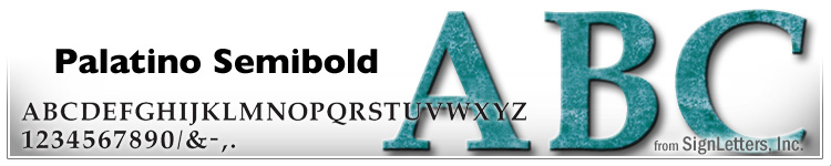 12" Cast Bronze Sign Letters - Turquoise Patina - Palatino Semi Bold